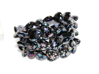 Pressed beads -Heards 16x15mm