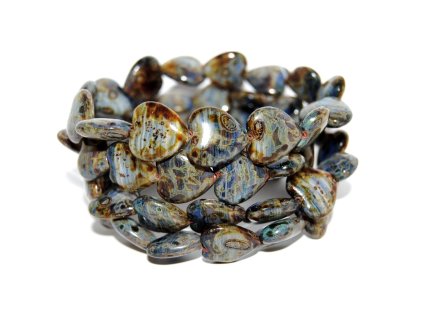 Pressed beads -Heards 16x15mm