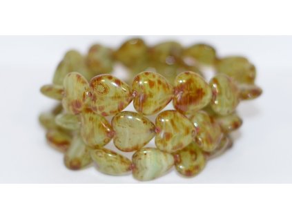 Pressed beads -Heards 16x15mm