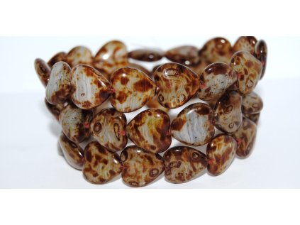 Pressed beads -Heards 16x15mm