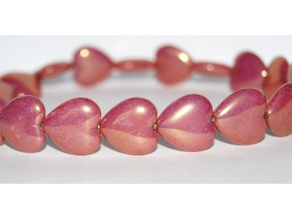 Pressed beads -Heards 16x15mm