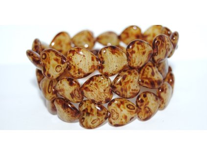 Pressed beads -Heards 16x15mm