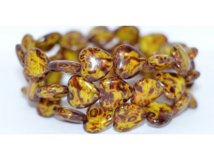 Pressed beads -Heards 16x15mm