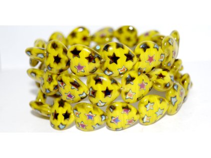 Pressed beads -Heards 16x15mm