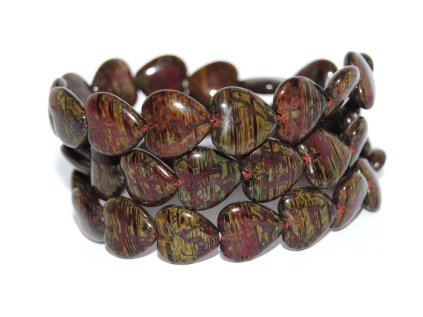 Pressed beads -Hearts 16x15mm