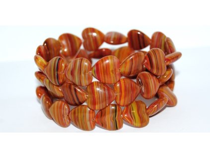 Pressed beads -Hearts 16x15mm