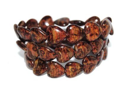 Pressed beads -Hearts 16x15mm