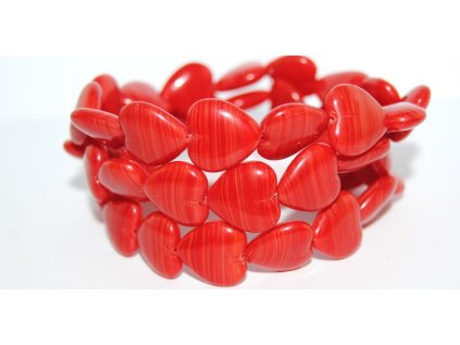 Pressed beads -Hearts 16x15mm
