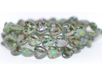 Pressed beads -Heards 16x15mm