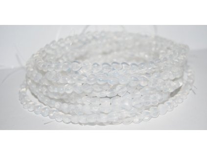 Hearts 6mm - WHITE OPAL