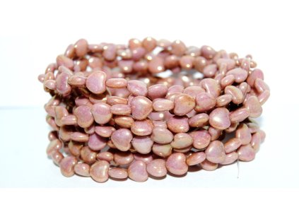 Pressed beads- Hearts 8mm