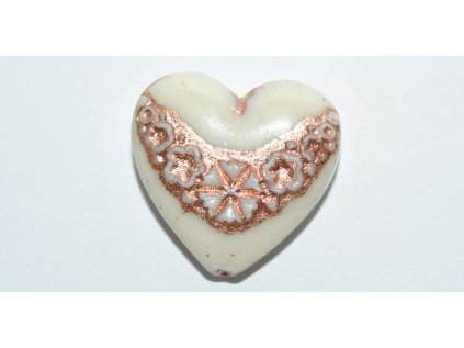 Doublet - Hearts -19x20mm (cream)