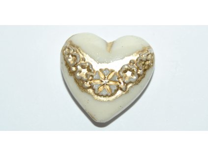 Doublet - Hearts -19x20mm (cream)