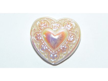 Doublet - Hearts -17x18mm (cream)
