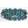 Flowers in oval 14x11mm - Table cut beads