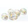 Oval 15x12mm with silver plate -Lamp Beads
