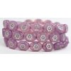 Flowers in oval 14x11mm - Pressed beads