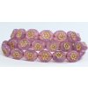 Flowers in oval 14x11mm - Pressed beads