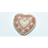 Doublet - Hearts -17x18mm (cream)