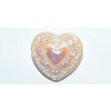 Doublet - Hearts -17x18mm (cream)