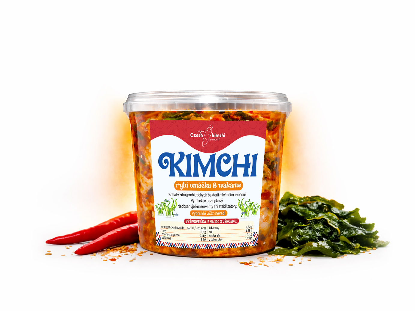 Kimchi s rybí omáčkou a řasou wakame 0,5kg