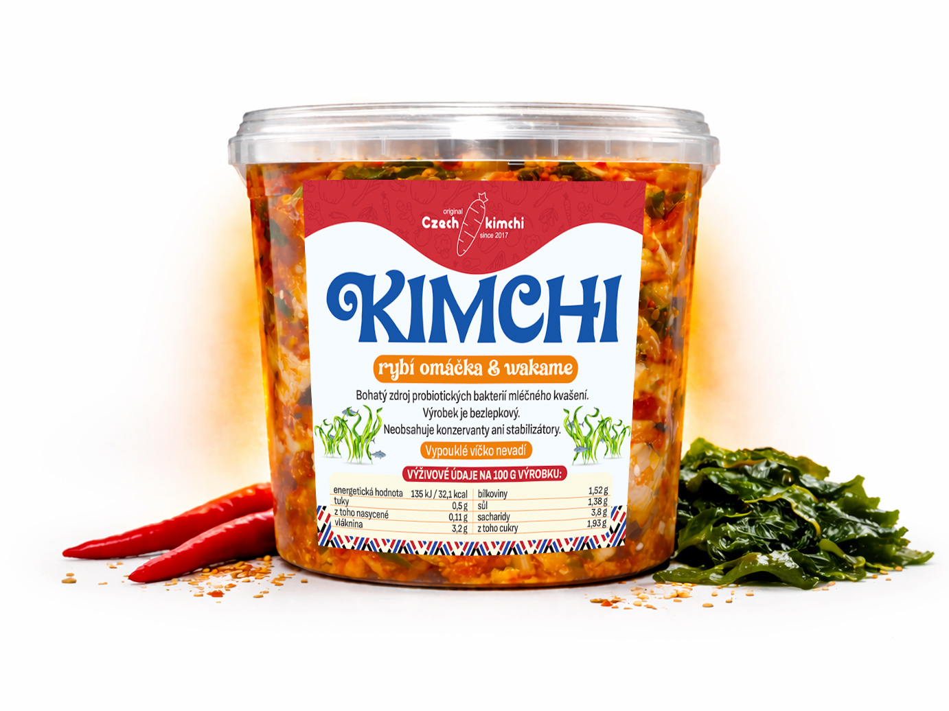 Kimchi s rybí omáčkou a řasou wakame 1kg