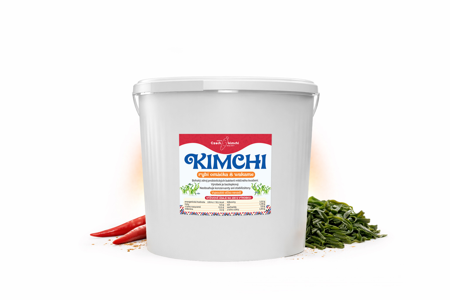 Kimchi s rybí omáčkou a řasou wakame 5kg