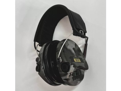LIMITKA Sordin střelecká sluchátka Supreme Pro-X LED - kůže, gelové náušníky, Night Camo mušle