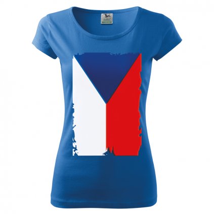 tshirt woman lightblue flag