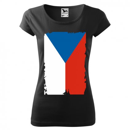 tshirt woman black flag