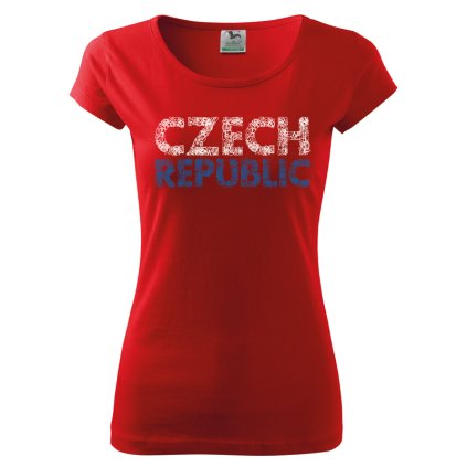 tshirt woman red czech republic new