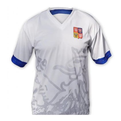 VÝPRODEJ - Fotbalový dres ČR - bílý, velikost 158, s defektem