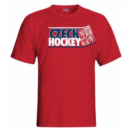 tshirt man red czech hockey