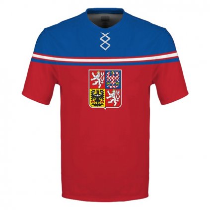 tshirt man red czech hockey emblem subli