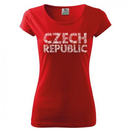 tshirt woman red czech republic