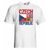 Tričko CZECH REPUBLIC vlajka a znak – pánské, bílé