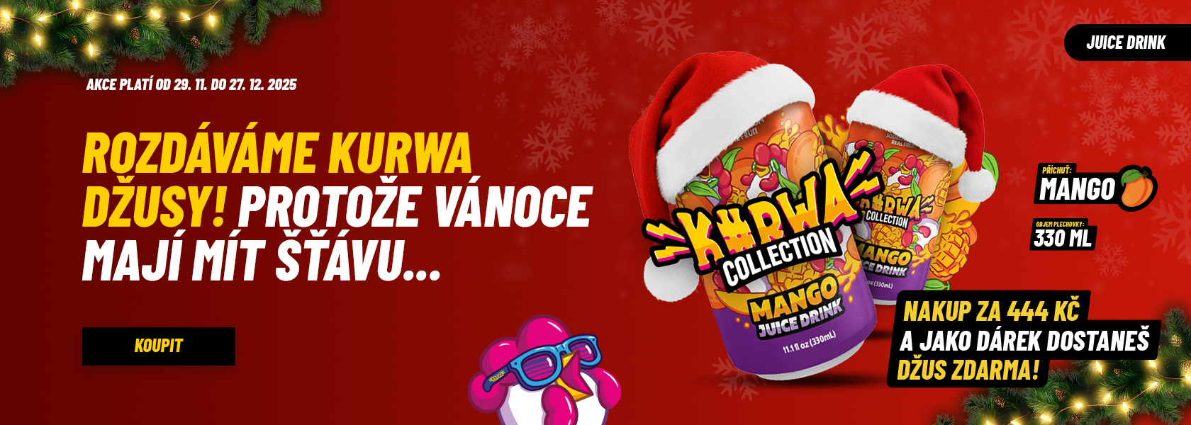 KURWA džus_vánoční akce_desktop