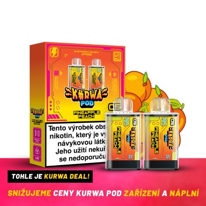 2 pods box composition Pineapple Peach