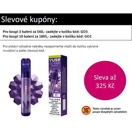 VUSE GO 1000 PEN Grape Ice 18mg