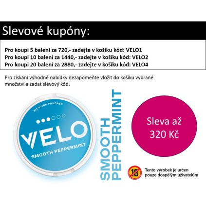 Velo Smooth Peppermint kupon