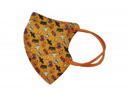 Dětský respirátor Balerina FFP2 Halloween dýně S