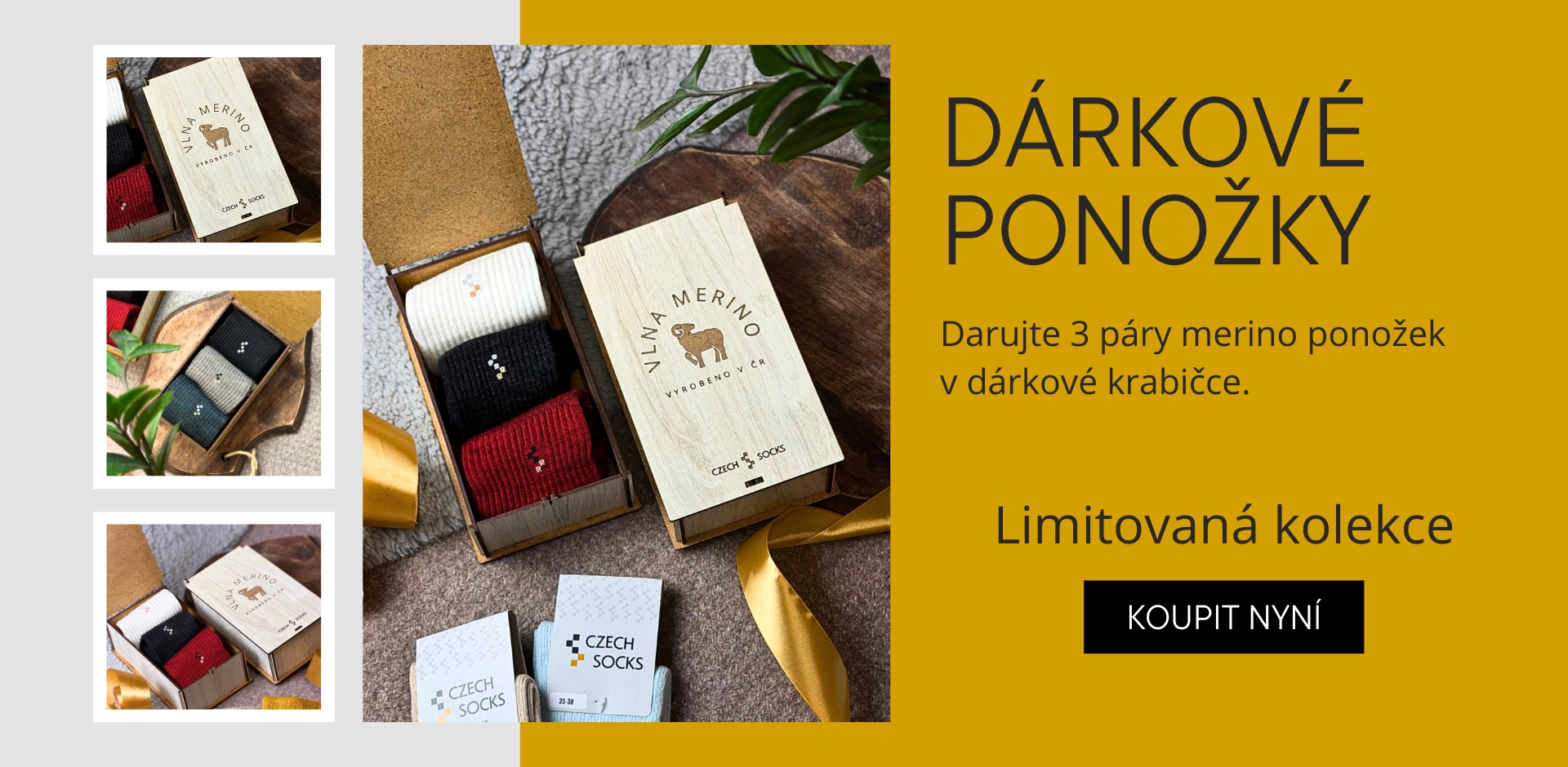 Limitovaná edice merino ponožek