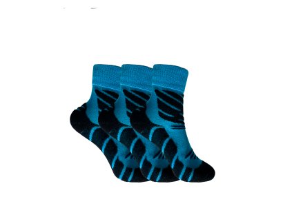 3 pack merino kids blue