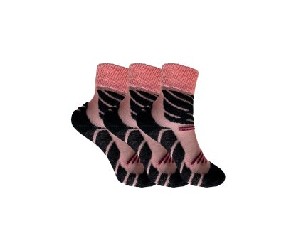 3 pack pink merino kids