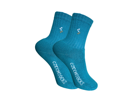 FOTKA MODRYCH DETSKYCH PONOZEK Z BAVLNY