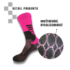 detail materiálu růžových cyklistických ponožek BIKING SOCKS