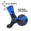 detail materiálu modrých cyklistických ponožek BIKING SOCKS