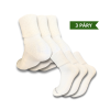 Vlněné ponožky s volným lemem a masážním chodidlem bílé – 3 páry  Wooly Loose Top White - 3 pack