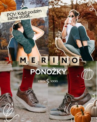 🍂 Studená rána si žádají merino. Hledáte hřejivé ponožky na podzim a zimu? Vsaďte na merino ponožky od českého výrobce. 🧦...