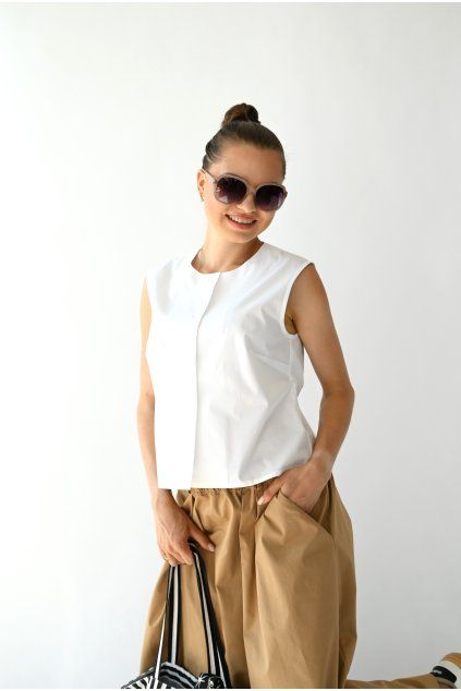 Halenka/top Zao bílá